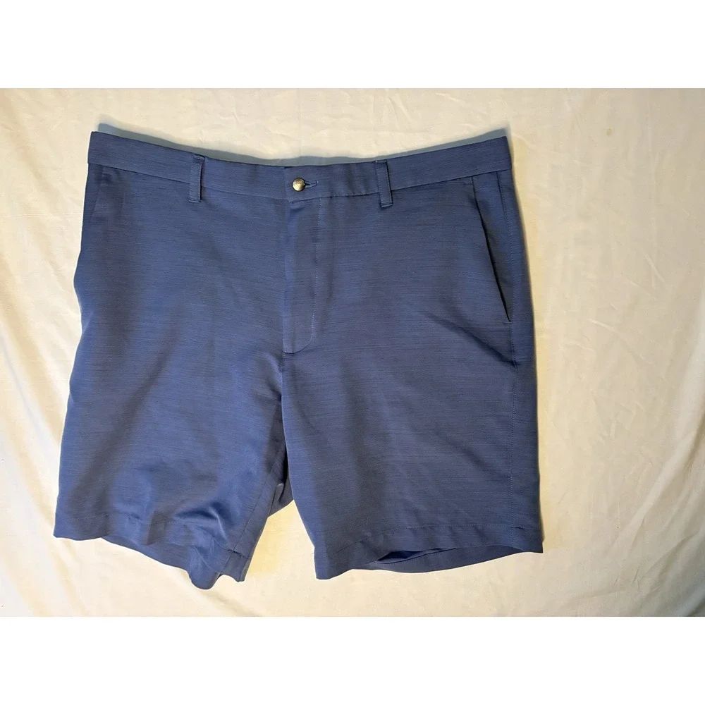 Callaway Chino Golf Shorts Men's 38x8 Beige & Blue Stretch Pockets Lot Of 2